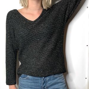 Sparkly oversized black sweater